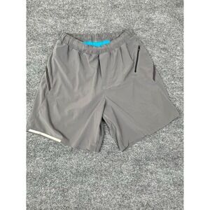 Lululemon Men's Swim  Short‎ Gray ,Blue Liner 7" inseam ,no size tag XS?